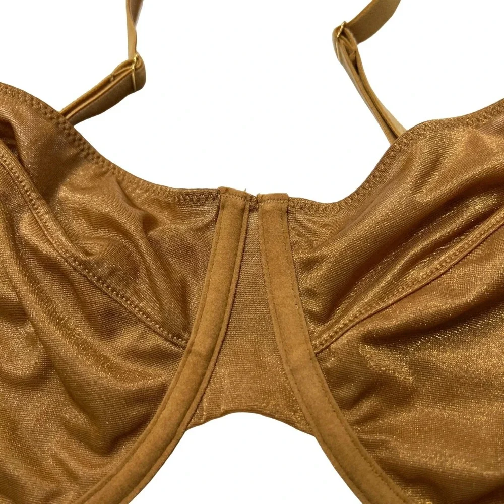 SKIMS Glissenette‎ Straight Neck Underwire Bra Chai 44C - Picture 4 of 9